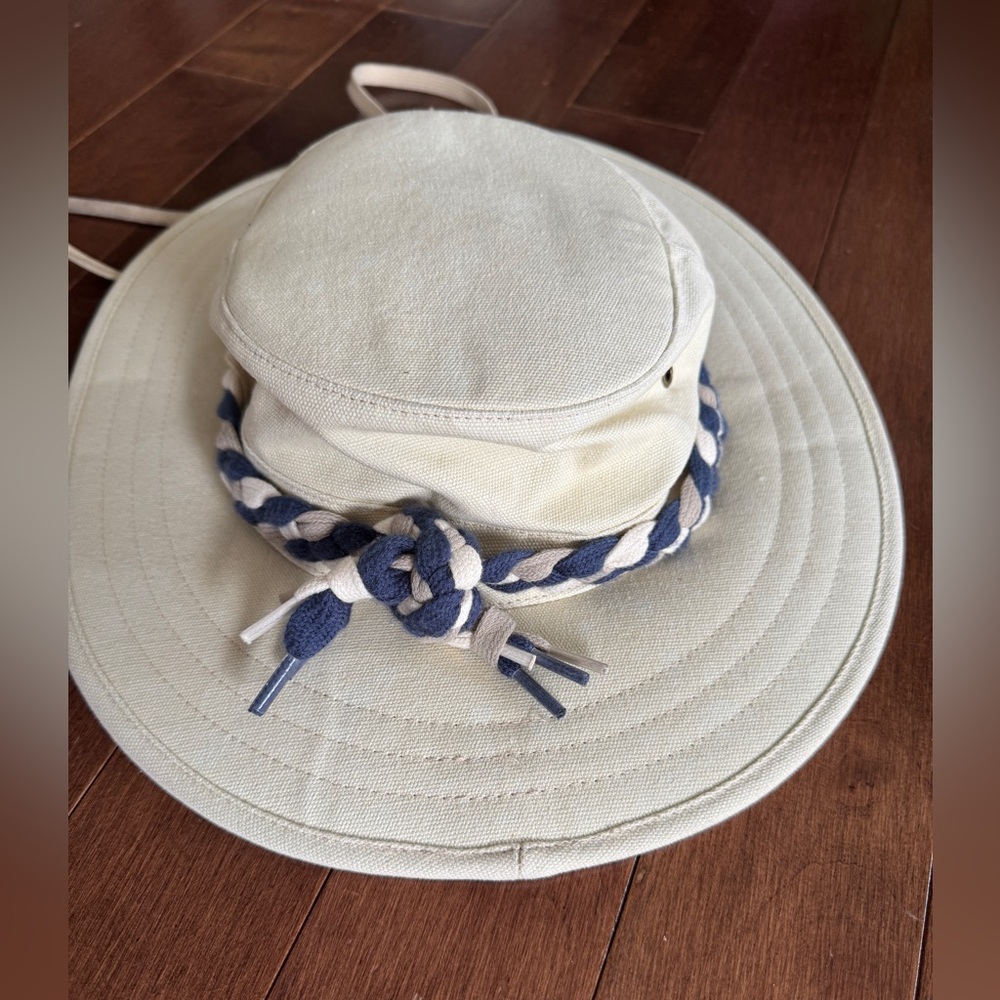 Outback Bucket Hat  Canvas Bushwacker M Beige Adult  Hiking Adult Chin Strap